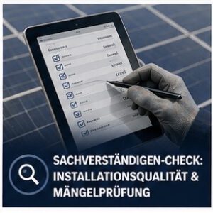 Sachverständigen-Check: Installationsqualität & Mängelprüfung